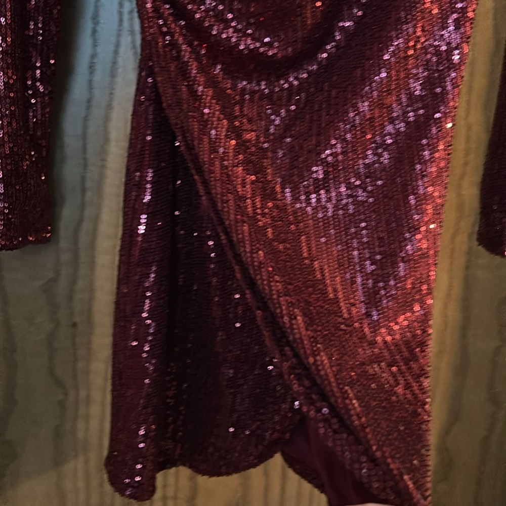 SNOWCOMING DRESS! Windsor- red sequence - Picture 3 of 9